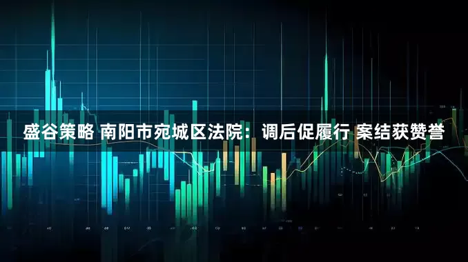 盛谷策略 南阳市宛城区法院：调后促履行 案结获赞誉